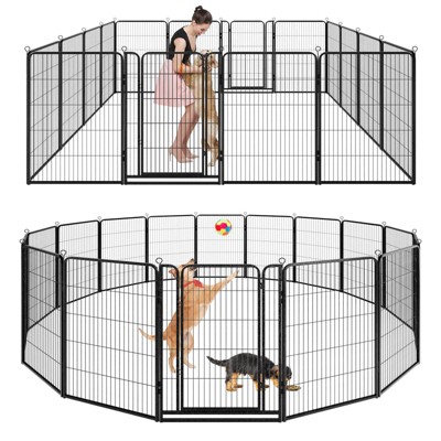 Dog Playpen Outdoor Extra Wide 16 Panels Heavy Duty Dog Fence 47" Height