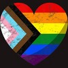 Design By Humans Retro Modern Pride Flag Heart By T-Shirt - Charcoal Heather - Medium - 2 of 2