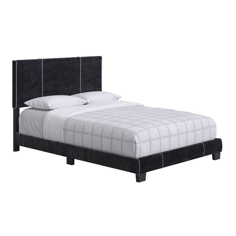 Queen Lucena Velvet Upholstered Bed Frame Black - Boyd Sleep Eco Dream, 3 of 9