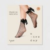 Women's Sheer Anklet Socks With Mesh Polka Dot Bow - A New Day™ Black 4-10  : Target