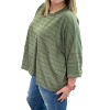 Women's Striped Boxy Top - White Birch - 3 of 3