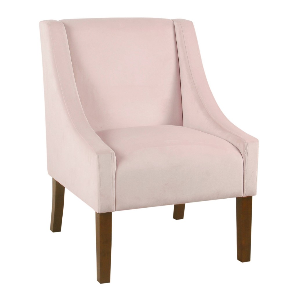 Modern Swoop Arm Accent Chair Velvet Pink - HomePop was $229.99 now $172.49 (25.0% off)