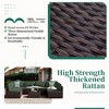 UPHA 9-Piece Rattan Patio Sofa Conversation Set with Cushions - 4 of 4