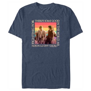 Men's Lord of the Rings Fellowship of the Ring Frodo and Samwise There's Some Good Rainbow T-Shirt - 1 of 4