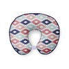 Bacati - 3 pc Emma Aztec Print Coral Mint Navy Hugster Feeding & Infant Support Nursing Pillow - 4 of 4
