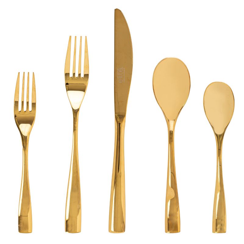Gibson Home Holland Road 20 Piece Gold Stainless Steel Flatware Set, 1 of 5