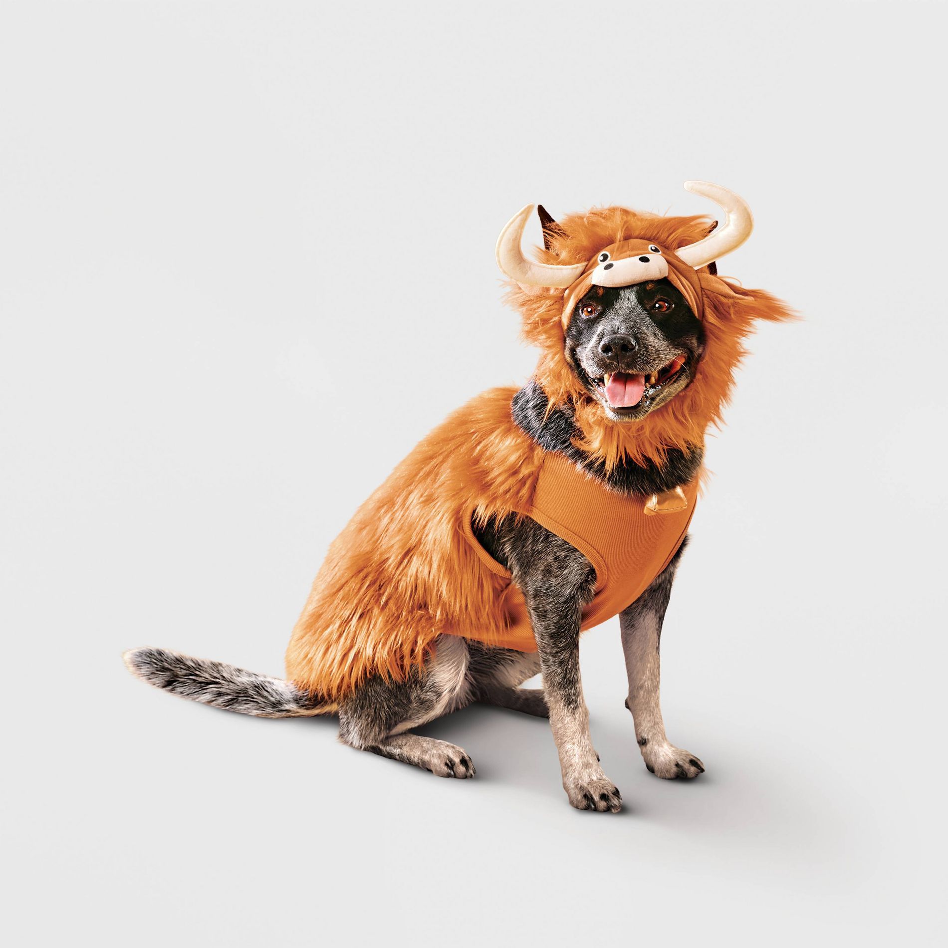 Highland Cow Hoodie Dog Full Body Costume - Boots & Barkley™ Light Brown M