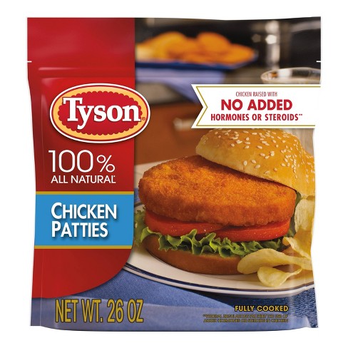 Tyson All Natural Chicken Breast Patties - Frozen - 26oz - image 1 of 4