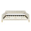Sapphtopaz Daybed with 4 Support Legs Velvet Fabric Upholstered Bed Frame with Button Tufted and Slats Support for Apartment, Bedroom - 4 of 4