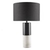 Fulton Concrete Table Lamp Black - Hampton Hill: Ink+Ivy Modern Drum Shade, Metal Base Push Button Switch - 3 of 4