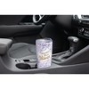Elanze Designs 20 oz Stainless Steel On the Go Insulated Travel Tumbler With Push Top Lid, Purple Floral World's Best Niece White - 3 of 4