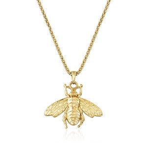 Ross-Simons Italian 18kt Gold Over Sterling Bumblebee Pendant Necklace Size 18 - 1 of 3