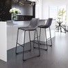 Zuo Smart Barstool (Set of 2) Charcoal - 3 of 4