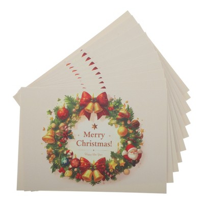 Unique Bargains Christmas Greeting Card Multicolored 4.5"x3.1 " 10Pcs