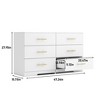 SKRAN Black Dresser for Bedroom, Dresser Organizer with Large Drawers and Golden Handles Wooden Chest of Drawers for Bedroom, Living Room or Closet - 3 of 4