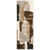 Area Rug Modern Abstract Rugs for Living Room Geometric Non-Slip Backing Low Pile Floor Carpet - 3 of 4