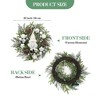 22" Battery Operated Pre-Lit Christmas Wreath with Gnomes - Silver & White Balls, Pine Cones - Perfect for Front Door, Fireplace & Window Decor - 3 of 4