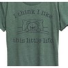 Women's - Instant Message - I Think I Like This Little Life Bear In Bed Short Sleeve Graphic T-Shirt - 2 of 4