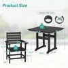 Arceso Patio Table and Chairs Set 5 Pieces, HDPS Weather Resistant Outdoor Dining Set, Square Outdoor Dining Table with 4 Patio Chairs - 2 of 4