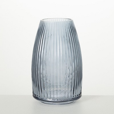 Ribbed Glass Vase