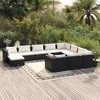 vidaXL Garden Lounge Set Black PE rattan Large Modular - 2 of 4