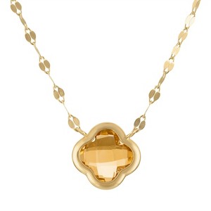 Designs By Gioelli 10K Gold Gemstone Clover Necklace - 1 of 2