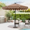 Costway 9.3 FT Solar Patio Umbrella Outdoor Market Sunshade with 24 LED Lights,Ruffles Beige/Brown/Red/Gray/Turquoise - 4 of 4