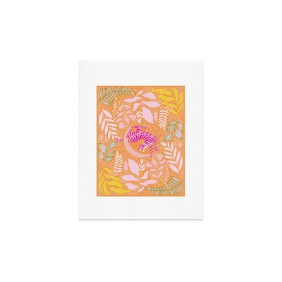 Deny Designs Thirty One Illustrations Tiger Moon in Tangerine Framed Wall Art Print