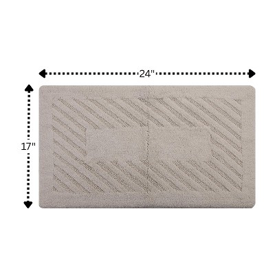Knightsbridge Diagonal Racetrack Bath Rug - Thumbnail 3