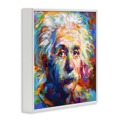 Colorful Abstract Canvas Print with White Frame, 12" x 12"
