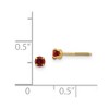 Black Bow Jewelry Kids 3mm Garnet Screw Back Stud Earrings in 14k Yellow Gold - image 3 of 4