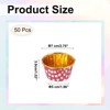 Unique Bargains Round-Grid Greaseproof Single-sided Aluminum Foil Cupcake Liners 50 Pcs - 2 of 4