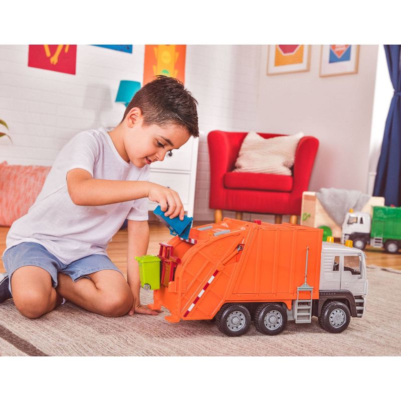 DRIVEN by Battat &#8211; Toy Recycling Truck (Orange) &#8211; Standard Series, 3 of 16