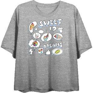 Sweet Dreams Stickers Sweet Foods Women's Crew Neck Short Sleeve Top - 1 of 3