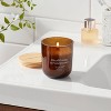 Amber Glass Wooden Wick Orange and Pomegranate Jar Candle 8oz - Threshold™ - 2 of 3