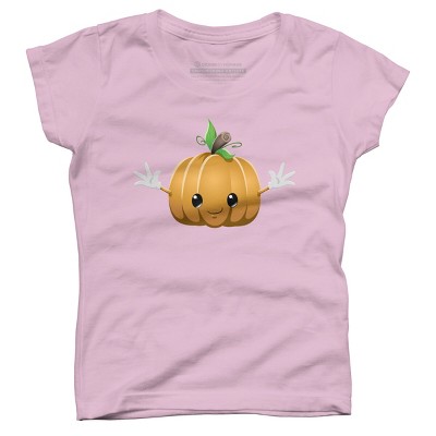 Girl's Design By Humans Halloween Pumpkin Monster 6 By LironPeer T-Shirt