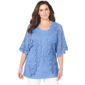 Catherines Graceful Crochet Duster - 1 of 4