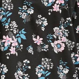 black multi floral