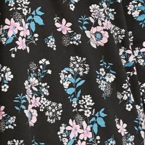 black multi floral