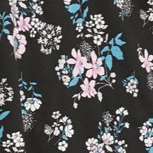 black multi floral