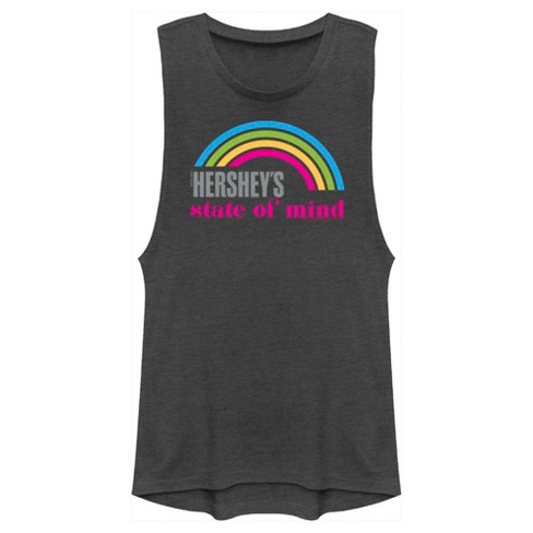 Juniors Womens HERSHEY'S State of Mind Rainbow Festival Muscle Tee - image 1 of 4