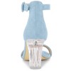 Allegra K Women's Ankle Strap Clear Heel Chunky Heels Sandals - 4 of 4