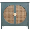 Sideboard Buffet Cabinet With Rattan Doors Free Standing Accent Storage Cabinet For Kitchen Dining Room Living Room Hallway - 4 of 4