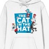 Dr. Seuss The Cat In The Hat Characters & Title Adult White Long Sleeve Hooded Sweatshirt - 2 of 3