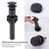 Widespread Two Handle Bathroom Sink Faucet Hole Swivel Spout Pop Up Drain cUPC Hoses - 3 of 3