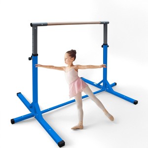 NAYSAYE Exercise Trainer Gymnastics Bar for Kids Adjustable Height for Home Play and Training, Blue, 52.56"*21.85"*5.51" - 1 of 4