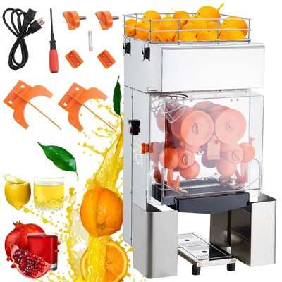 Commercial Juicer Machine, for 20-30 per Minute, with Pull-Out Filter Box SUS 304 Tank PP Cover and Two Peel Collecting Buckets