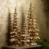 14"H  17.25"H & 20"H Sullivans Christmas Ornate Gold Tabletop Tree Set of 3  Gold - 4 of 4
