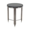 Modern Accent Side Table with Stone Top and Metal Frame - Contemporary Round Accent Design Adds Style to Any Home Decor - 23", Black - 2 of 4