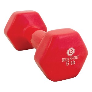 Body Sport Vinyl Coated Dumbbell Weight, Strength Training Equipment for Home Gym - 1 of 4